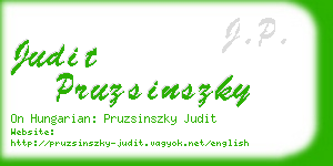 judit pruzsinszky business card